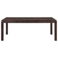 Contemporary Dark Brown 5Pc Dining Set Table With Extension Leaf And 4X Upholstered Side Chairs Modern Dining Room Furniture Wood Wood Dark Brown Seats 4 Wood Dining Room Extendable Contemporary 4 Leg Rectangular Dining Table With Chair Wood