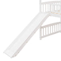 Twin Loft Bed With Slide, House Bed With Slide,White Old Sku :Lt000212Aak White Solid Wood