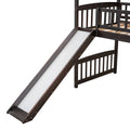 Twin Loft Bed With Slide, House Bed With Slide,Espresso Old Sku :Lt000212Aap Espresso Solid Wood