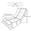 Single Sofa Reclining Chair Japanese Chair Lazy Sofa Tatami Balcony Reclining Chair Leisure Sofa Adjustable Chair White Cotton Metal