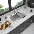 33X22 Inch Kitchen Sink Drop In 18 Gauge Stainless Steel 33