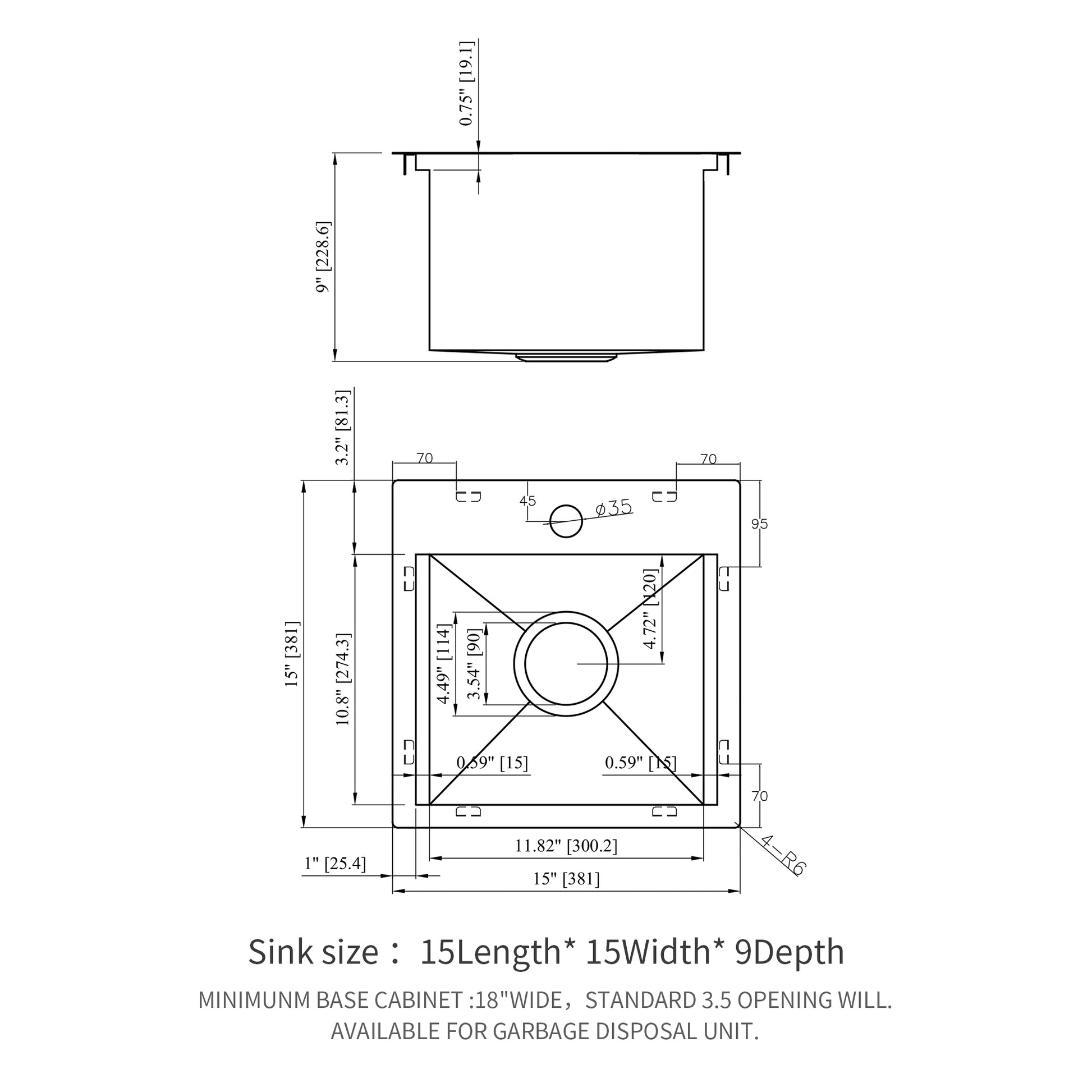 15 Inch Drop In Kitchen Sink 15 "X 15" Kitchen Sink Stainless Steel 18 Gauge Workstation Sink Drop In Topmount Single Bowl Kitchen Sink Brushed Nickel Stainless Steel