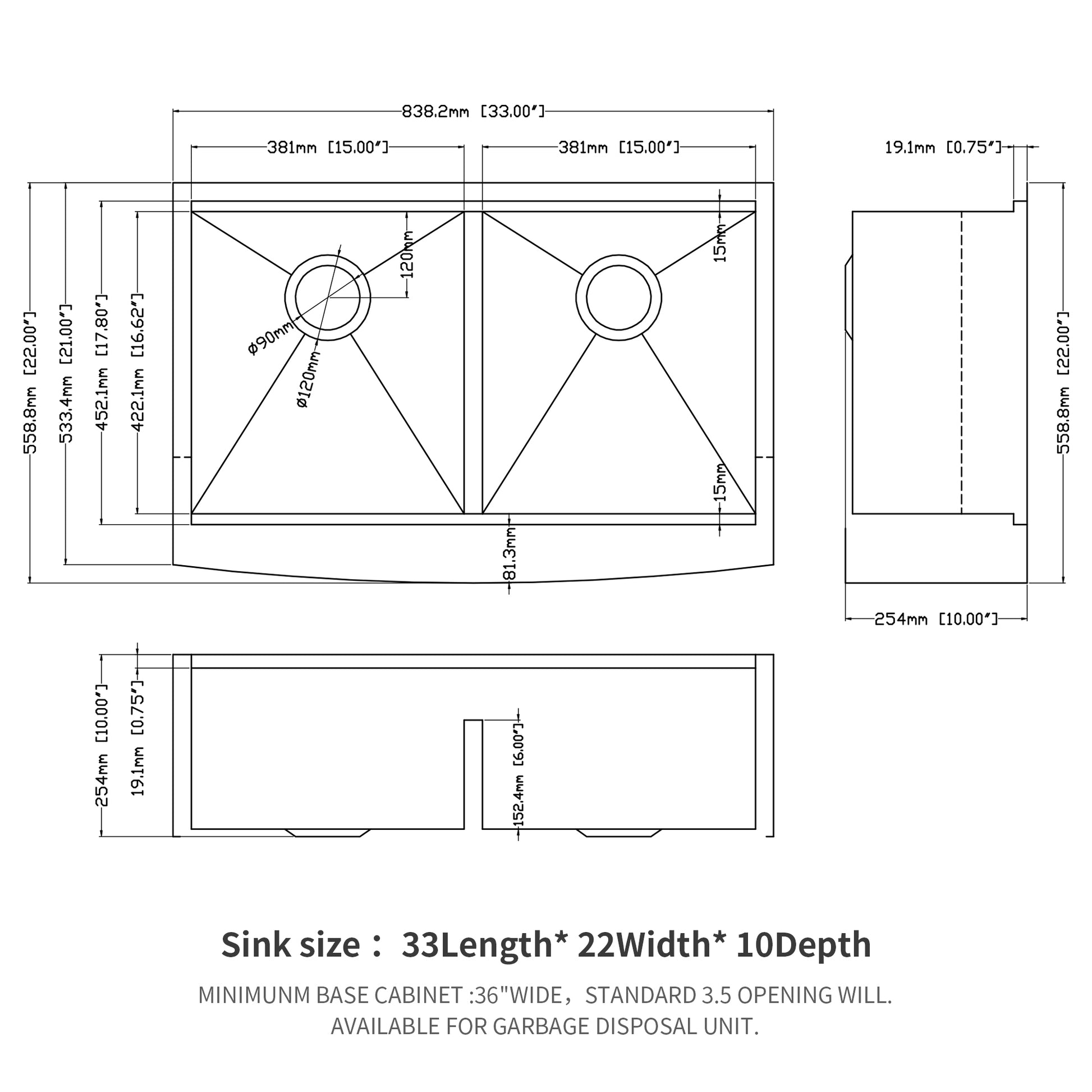 Double Bowl 50 50 Farmhouse Sink Workstation 33 Inch Kitchen Sink Stainless Steel 16 Gauge Apron Front Kitchen Sink Brushed Nickel Stainless Steel