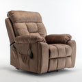 Recliners Lift Chair Relax Sofa Chair Livingroom Furniture Living Room Power Electric Reclining For Elderly Antique Brown Cotton Velvet