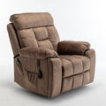 Recliners Lift Chair Relax Sofa Chair Livingroom Furniture Living Room Power Electric Reclining For Elderly Antique Brown Cotton Velvet