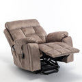 Lounge Chair Lift Chair Relax Sofa Chair Living Room Furniture Living Room Power Elderly Electric Lounge Chair Oversize, Hidden Cup Holder Antique Brown Cotton Velvet