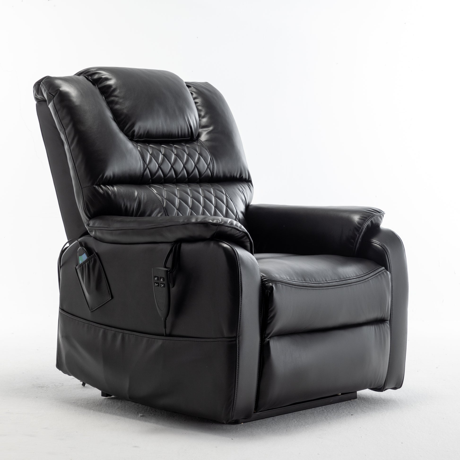 Lounge Chair Lift Chair Relax Sofa Chair Sitting Room Furniture Sitting Room Power Supply Elderly Electric Lounge Chair 180 Degree Lying Flat Black Cotton Pu