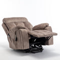 Lounge Chair Lift Chair Relax Sofa Chair Living Room Furniture Living Room Power Elderly Electric Lounge Chair Oversize, Hidden Cup Holder Antique Brown Cotton Velvet