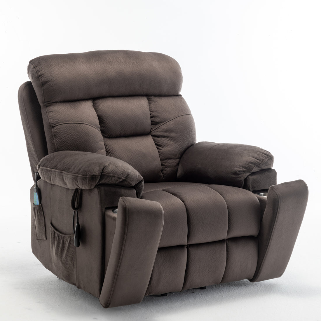 Recliners Lift Chair Relax Sofa Chair Livingroom Furniture Living Room Power Electric Reclining For Elderly Antique Brown Cotton Velvet