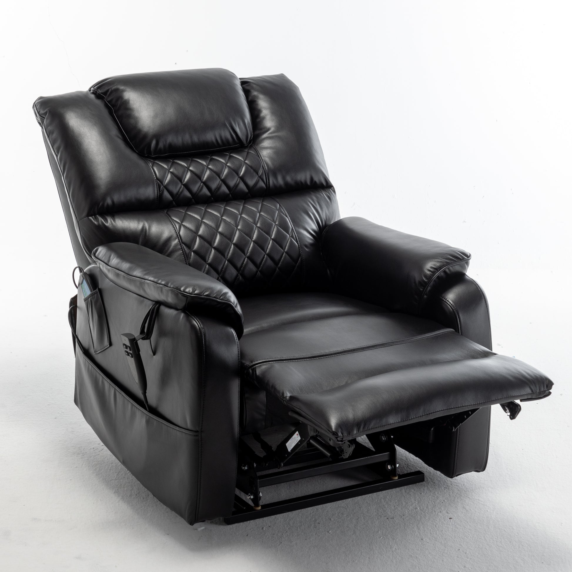 Lounge Chair Lift Chair Relax Sofa Chair Sitting Room Furniture Sitting Room Power Supply Elderly Electric Lounge Chair 180 Degree Lying Flat Black Cotton Pu