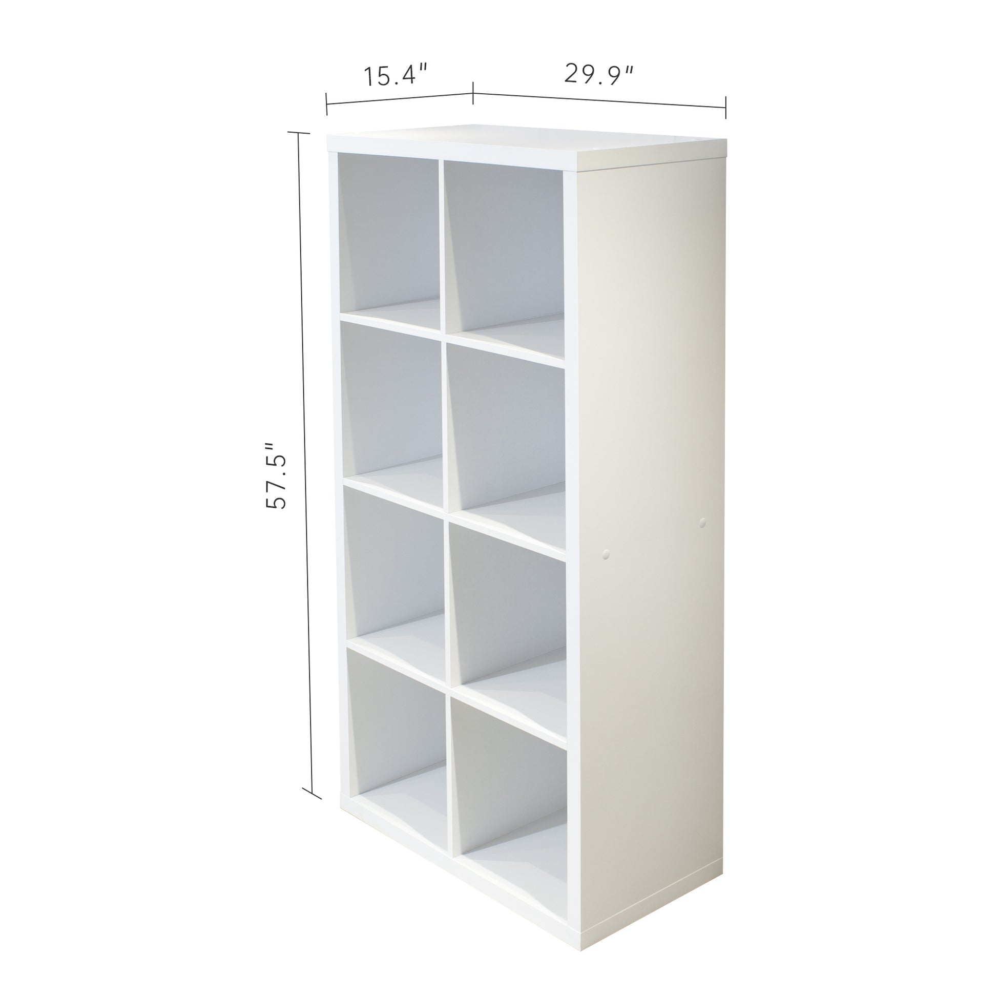 Smart Cube 8 Cube Organizer Storage With Opened Back Shelves,2 X 4 Cube Bookcase Book Shleves For Home, Office White White Mdf