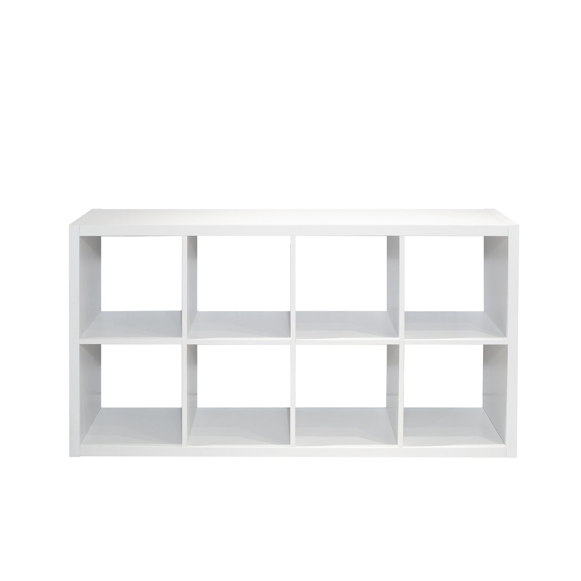 Smart Cube 8 Cube Organizer Storage With Opened Back Shelves,2 X 4 Cube Bookcase Book Shleves For Home, Office White White Mdf