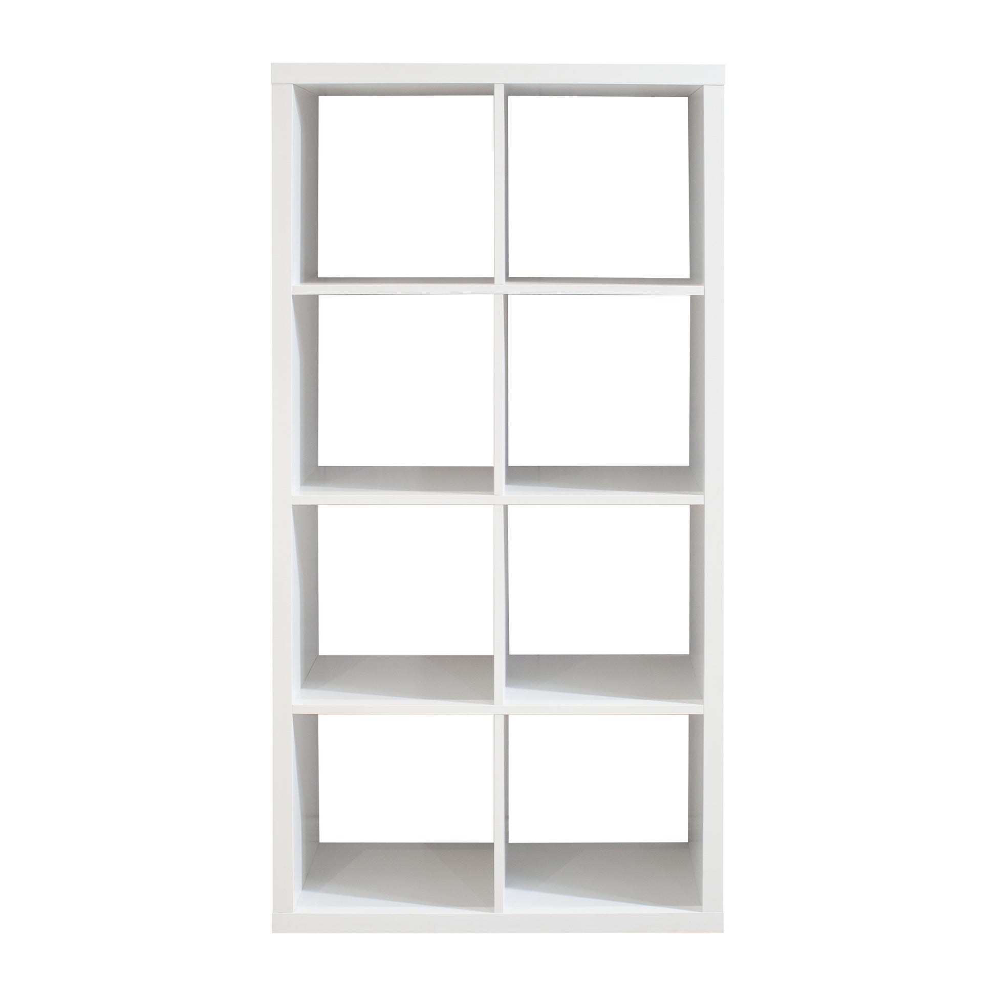 Smart Cube 8 Cube Organizer Storage With Opened Back Shelves,2 X 4 Cube Bookcase Book Shleves For Home, Office White White Mdf