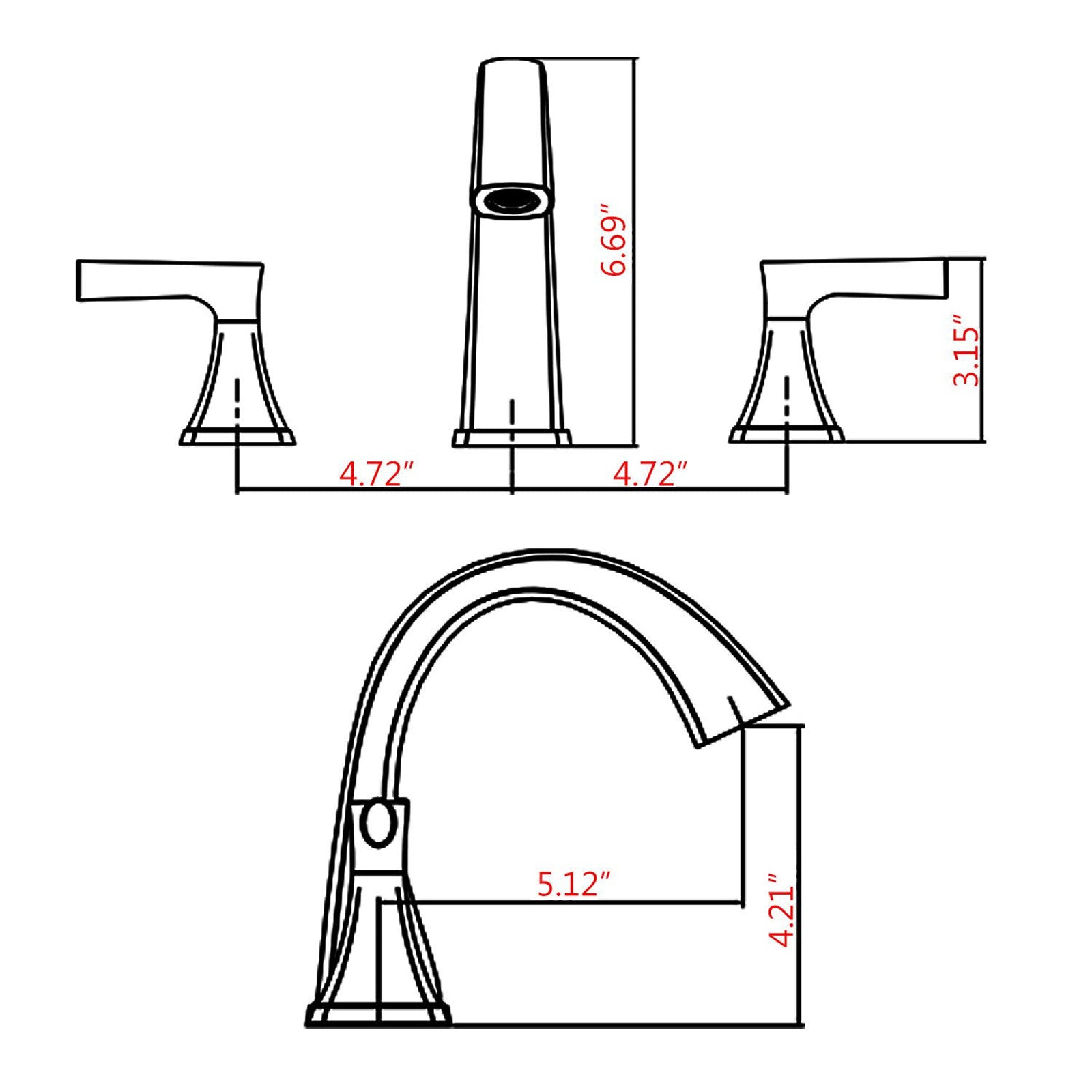 Widespread Bathroom Sink Faucets Two Handle 3 Hole Vanity Bath Faucet With Drain Assembly Brushed Golden Brushed Gold Stainless Steel