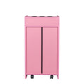 Locking Beauty Salon Storage Cabinet Hair Dryer Holder Stylist Equipment Drawer Pink Mdf