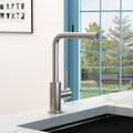 Brushed Nickel Kitchen Faucets With Pull Down Sprayer, Single Handle Kitchen Sink Faucet With Pull Out Sprayer Brushed Nickel Stainless Steel