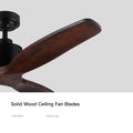 52 Antique Brown Ceiling Fan Without Light With Remote Control Antique Brown Metal & Wood