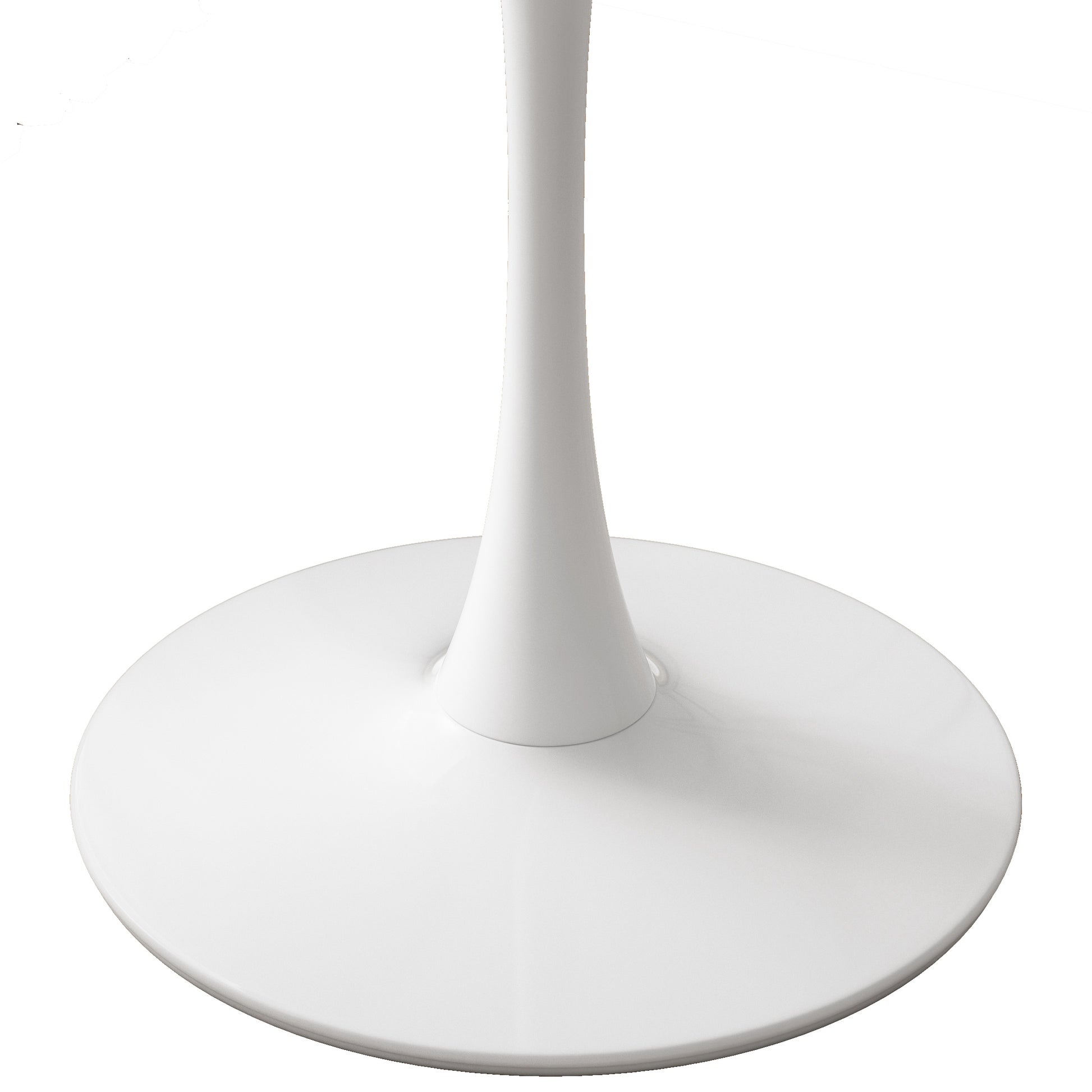 32"Modern Round Dining Table With Printed White Marble Table Top,Metal Base Dining Table, End Table Leisure Coffee Table Marble Mdf