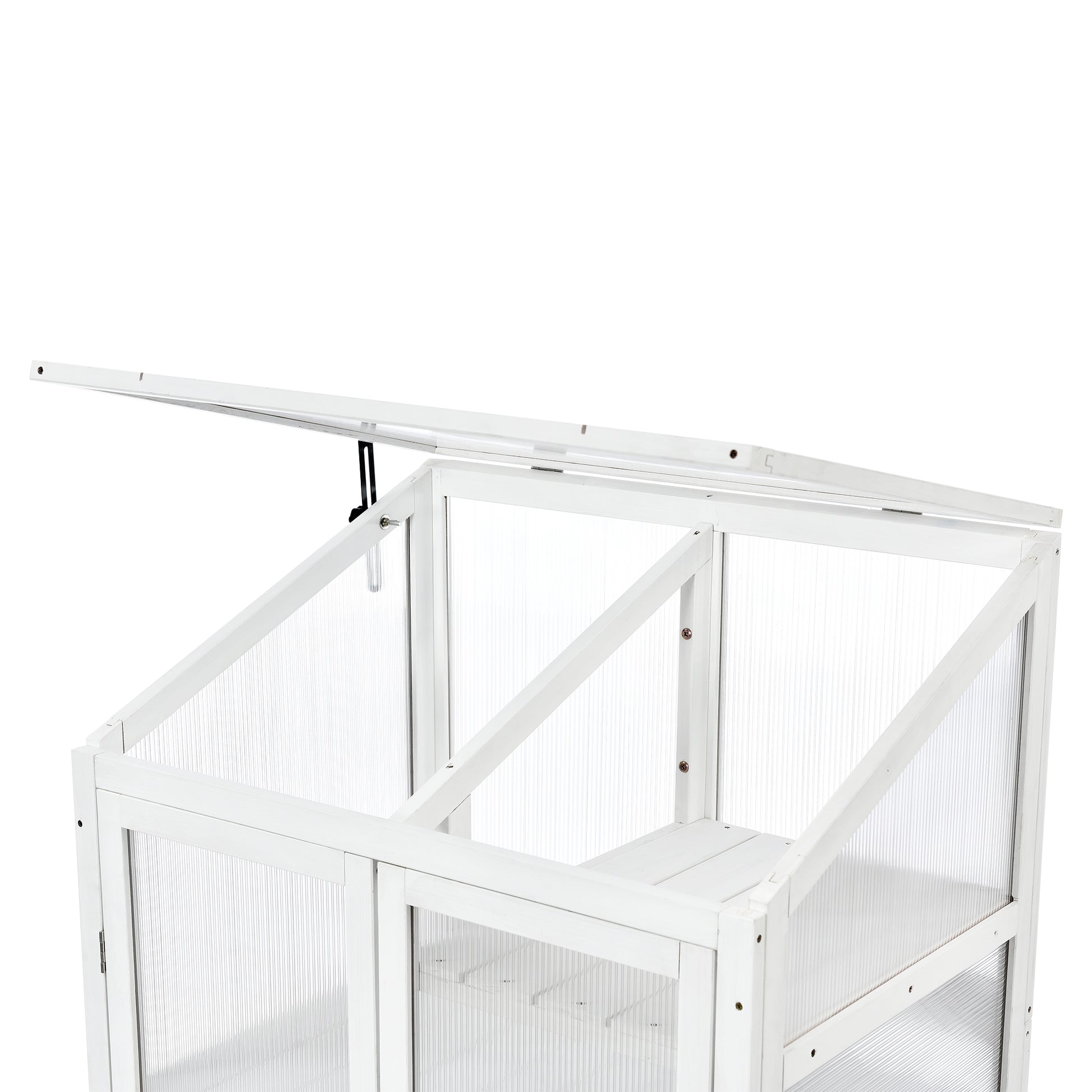 62Inch Height Wood Large Greenhouse Balcony Portable Cold Frame With Wheels And Adjustable Shelves For Outdoor Indoor Use, White White Garden & Outdoor Casual Wood Solid Wood