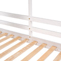 Twin Over Twin Bunk Bed Wood Bed With Roof, Window, Guardrail, Ladder White Old Sku :Lp000056Aak White Solid Wood