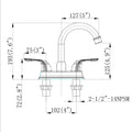 4 Inch 2 Handle Centerset Bathroom Faucet,With Pop Up Drain And 2 Water Supply Lines,Matte Black Matte Black Stainless Steel