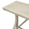 Farmhouse 3 Piece Counter Height Dining Table Set With Usb Port And Upholstered Stools,Cream Wood Wood Cream Seats 2 Wood Dining Room Solid Wood Farmhouse Rubberwood Trestle Rectangular Foam Solid Wood