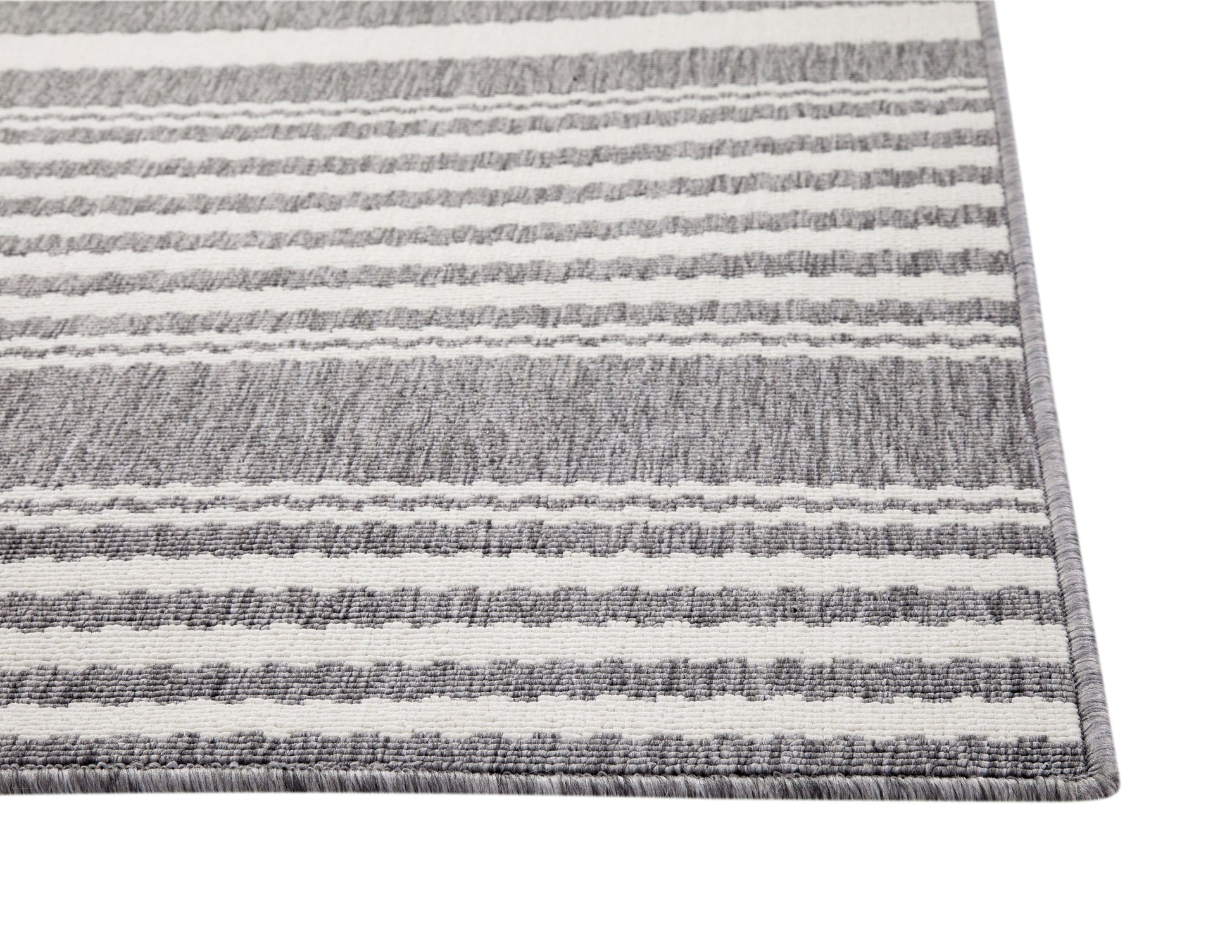 Hampton White And Gray Polypropylene Indoor Outdoor Area Rug 8X10 White Polypropylene