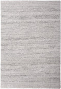 Ivory Charcoal Stripe Area Rug 5X8 Ivory Olefin