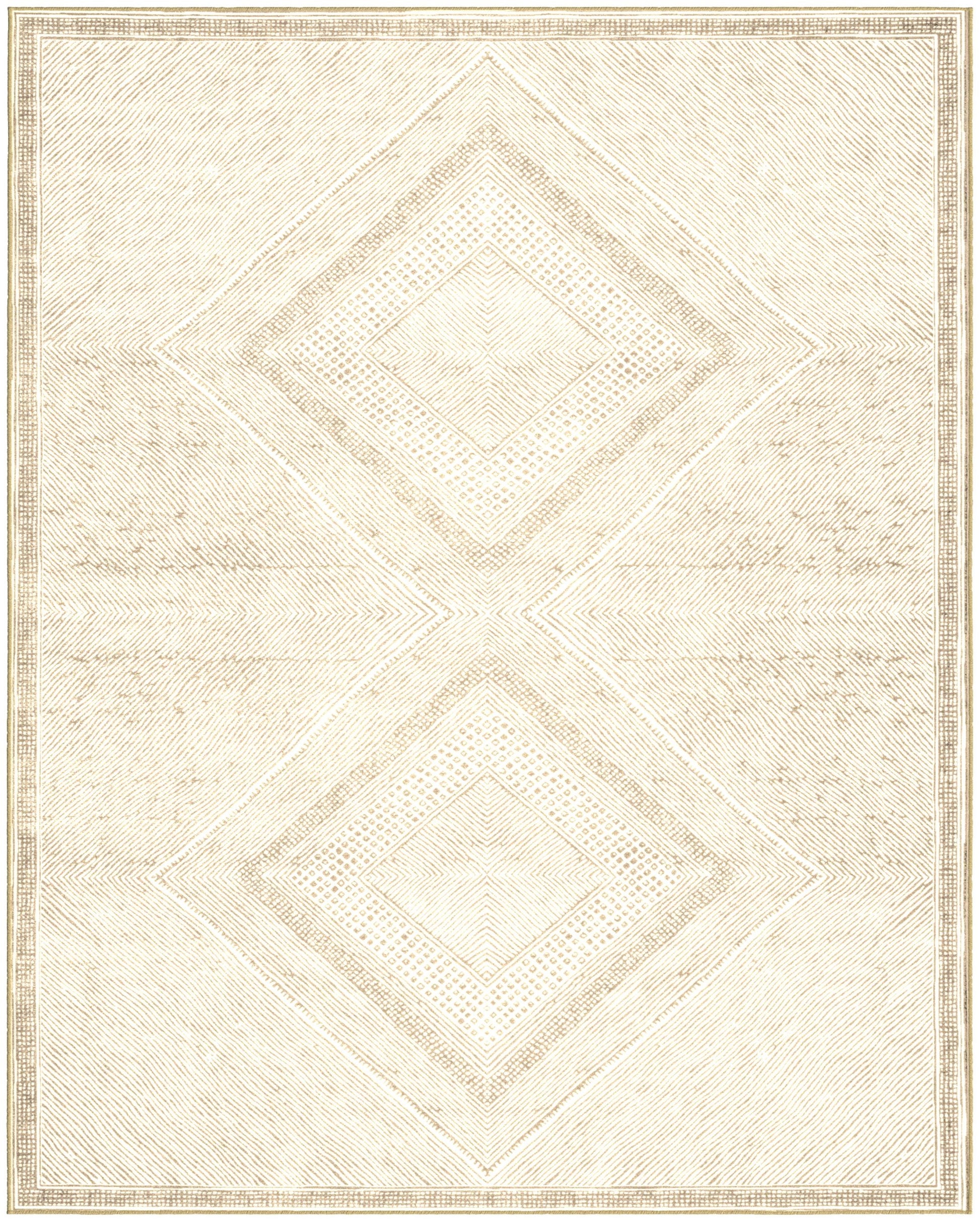 Benzara Beige And White Viscose Area Rug 8X10 Beige Viscose