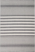 Hampton White And Gray Polypropylene Indoor Outdoor Area Rug 8X10 White Polypropylene