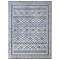 Fallon Blue Charcoal Grey Ivory Area Rug 8X10 Blue Viscose