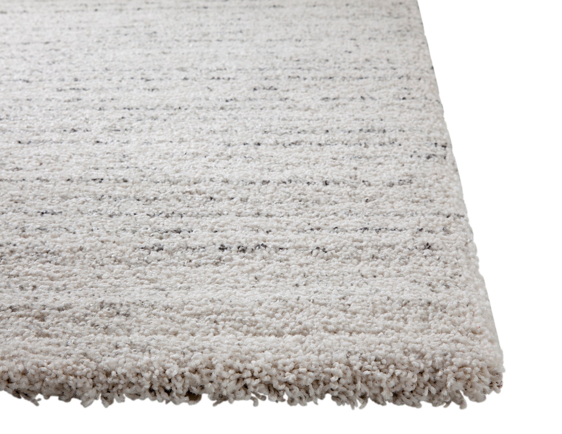 Ivory Charcoal Stripe Area Rug 5X8 Ivory Olefin