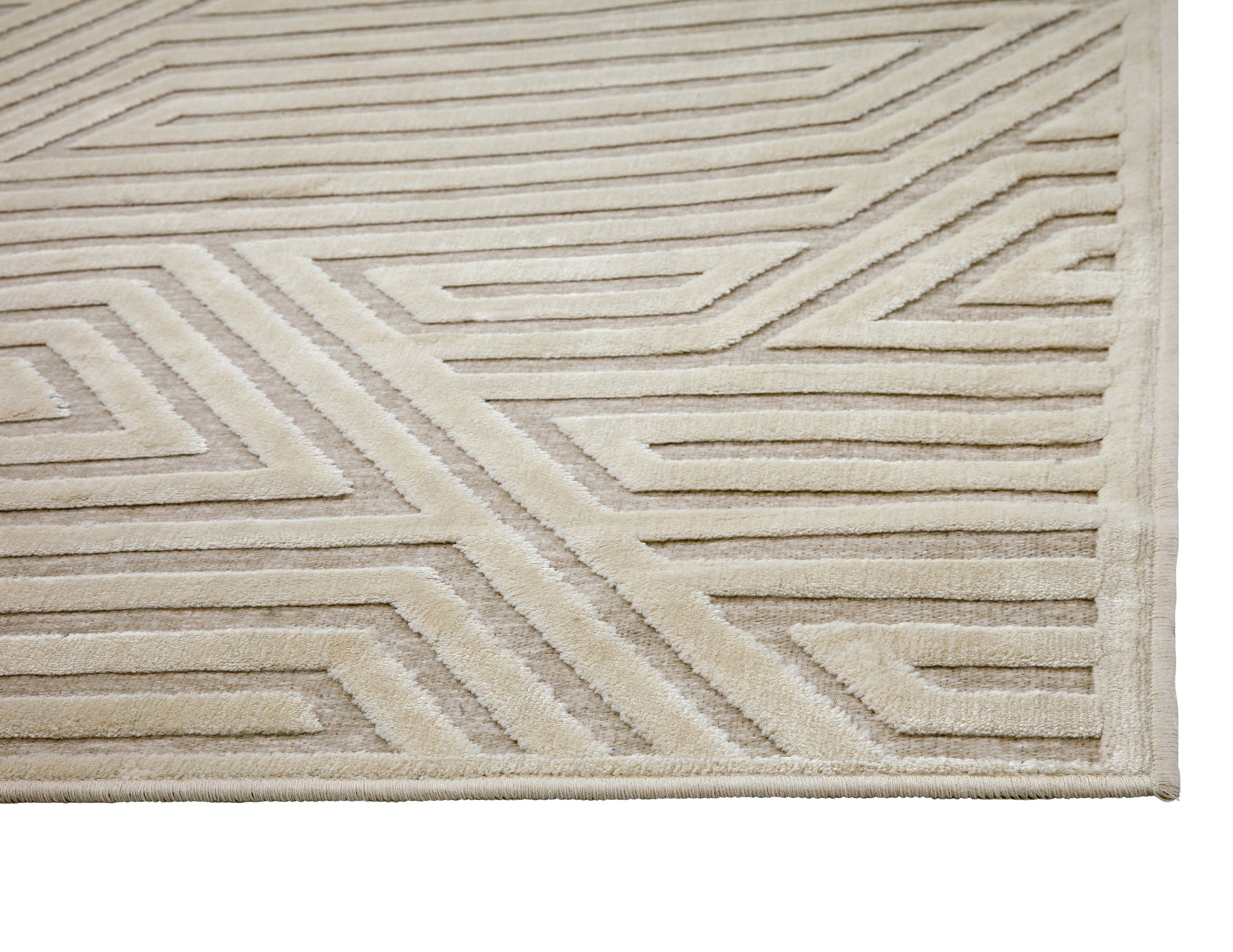 Orbit Ivory Area Rug 5X8 Ivory Chenille