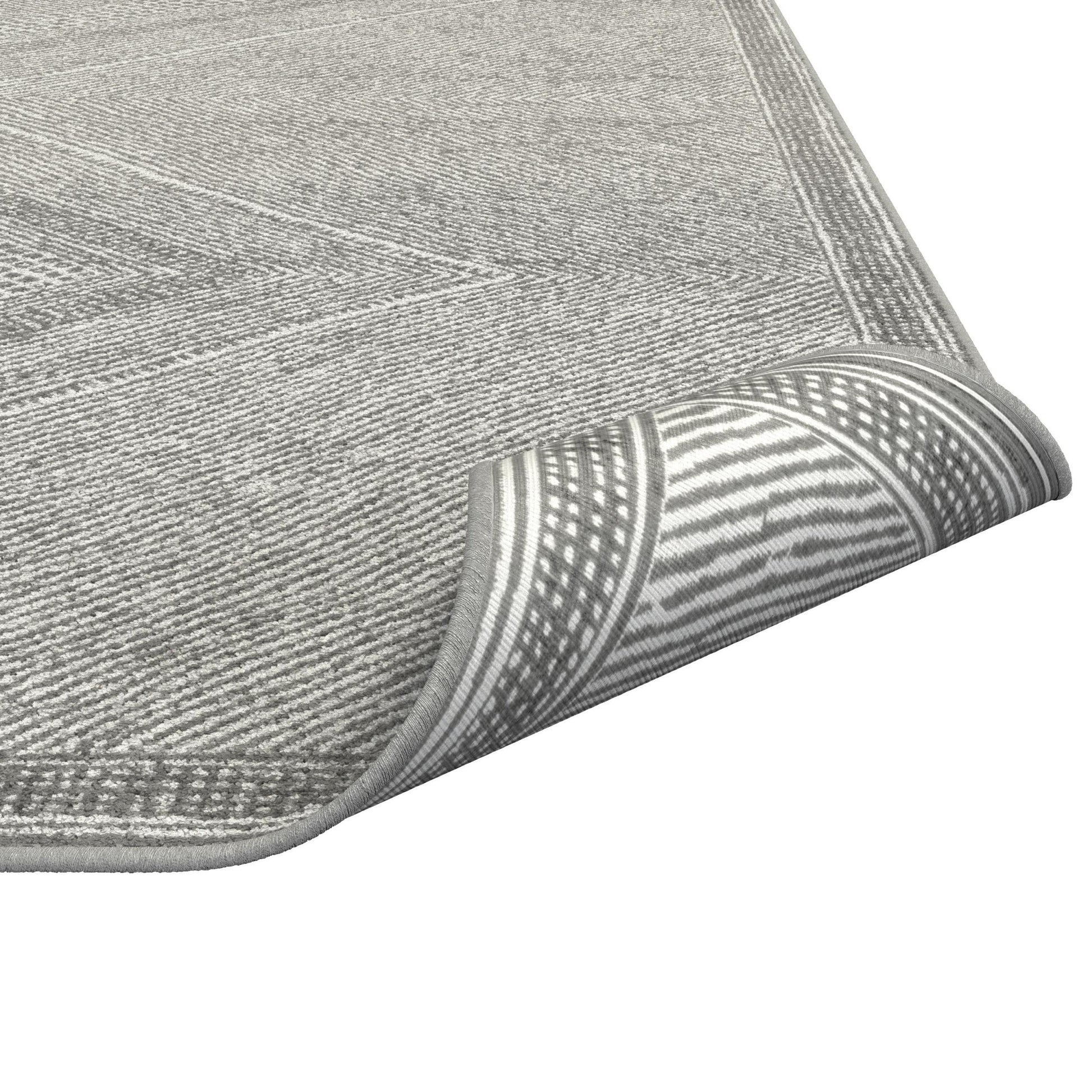 Benzara Gray Viscose Area Rug 5X8 Gray Viscose