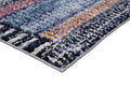 Larkin Black And White Polyester Area Rug 8X10 Blue Polyester