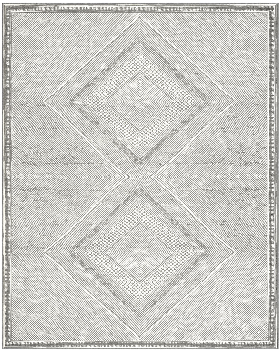 Benzara Gray Viscose Area Rug 5X8 Gray Viscose