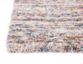 Ivory Multi Striped Area Rug 5X8 Ivory Olefin