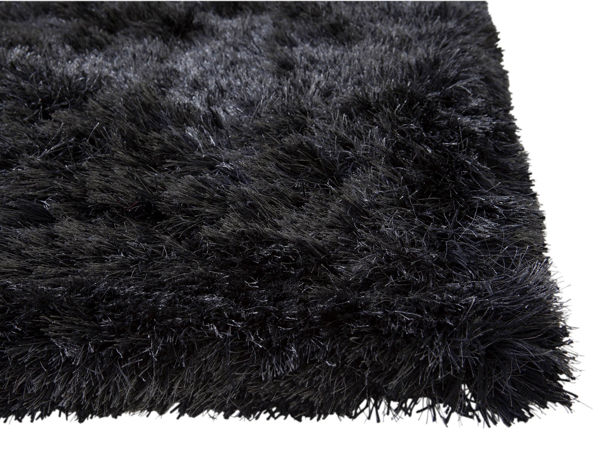 Shag Charcoal Area Rug 8X10 Charcoal Grey Polyester