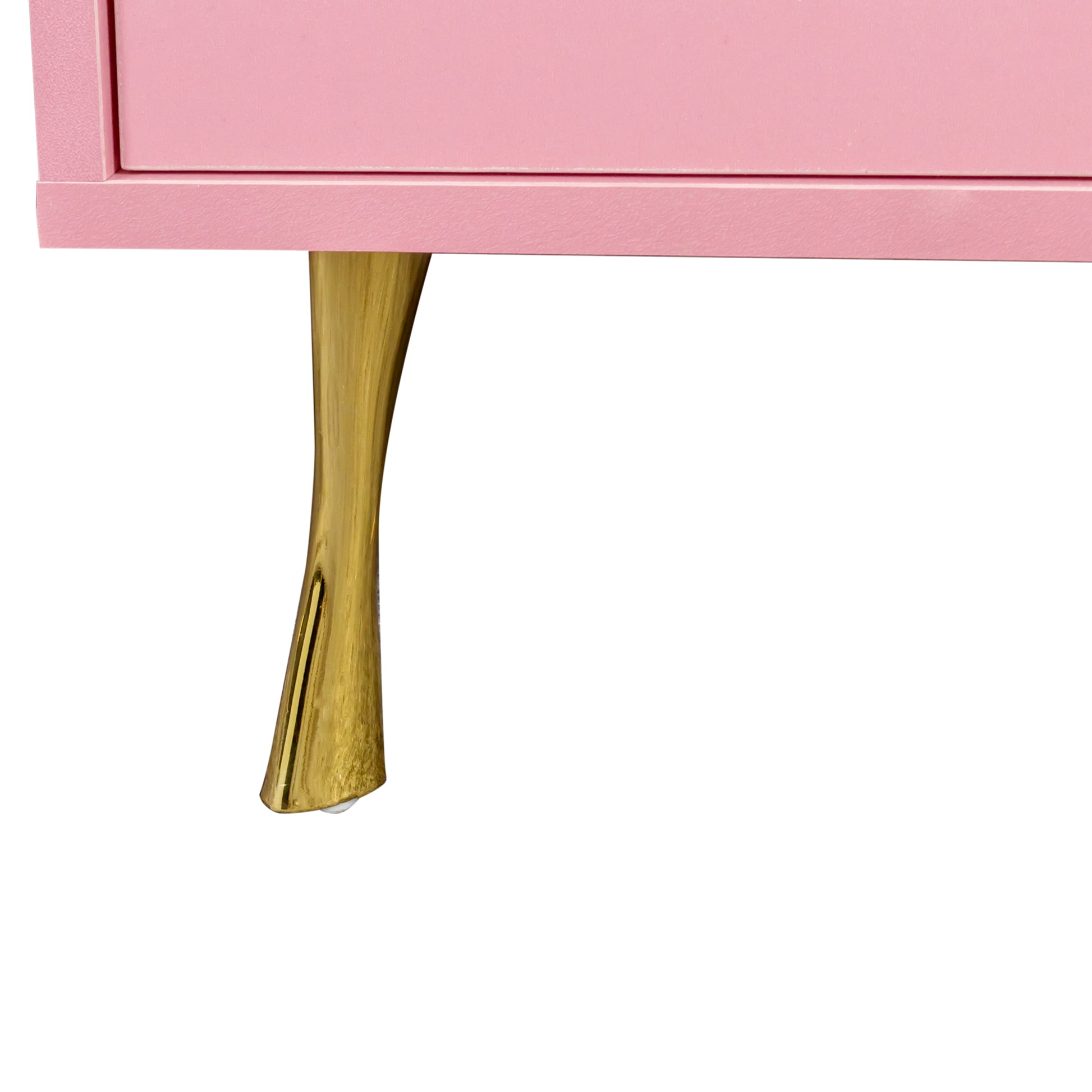 Manicure Table, Nail Makeup Desk With Drawers Pink Mdf