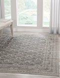 Galion Charcoal Grey Ivory Area Rug 8X10 Charcoal Grey Viscose