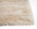 Ivory Faux Fur Area Rug 5X8 Ivory Acrylic