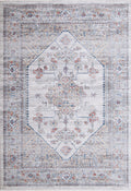 Chevak Natural Blue Rust Area Rug 4X6 Natural Polyester