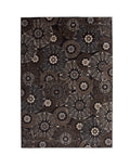 Lundy Chocolate Black Beige Area Rug 8X10 Chocolate Viscose