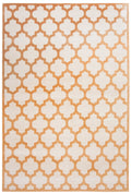 Trellis Tangerine Ivory Area Rug 8X10 Orange Viscose