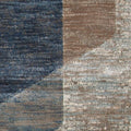 Calliope Gray Blue Natural Geometric Area Rug 8X10 Gray Viscose