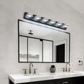 Same As W134070930 L2005 Led Modern Black Vanity Lights, 6 Lights Acrylic Matte Black Bathroom Vanity Lights Over Mirror Black Acrylic,Iron