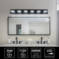 Same As W134070930 L2005 Led Modern Black Vanity Lights, 6 Lights Acrylic Matte Black Bathroom Vanity Lights Over Mirror Black Acrylic,Iron