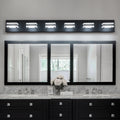 Same As W1340P206801 L002002 W6B Led Modern Black Vanity Lights, 6 Lights Acrylic Matte Black Bathroom Vanity Lights Over Mirror Black Acrylic