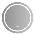 24 Inch Led Round Bathroom Mirror Transparent Glass