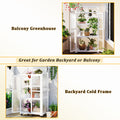 62Inch Height Wood Large Greenhouse Balcony Portable Cold Frame With Wheels And Adjustable Shelves For Outdoor Indoor Use, White White Garden & Outdoor Casual Wood Solid Wood